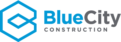 Home logo blue city construction
